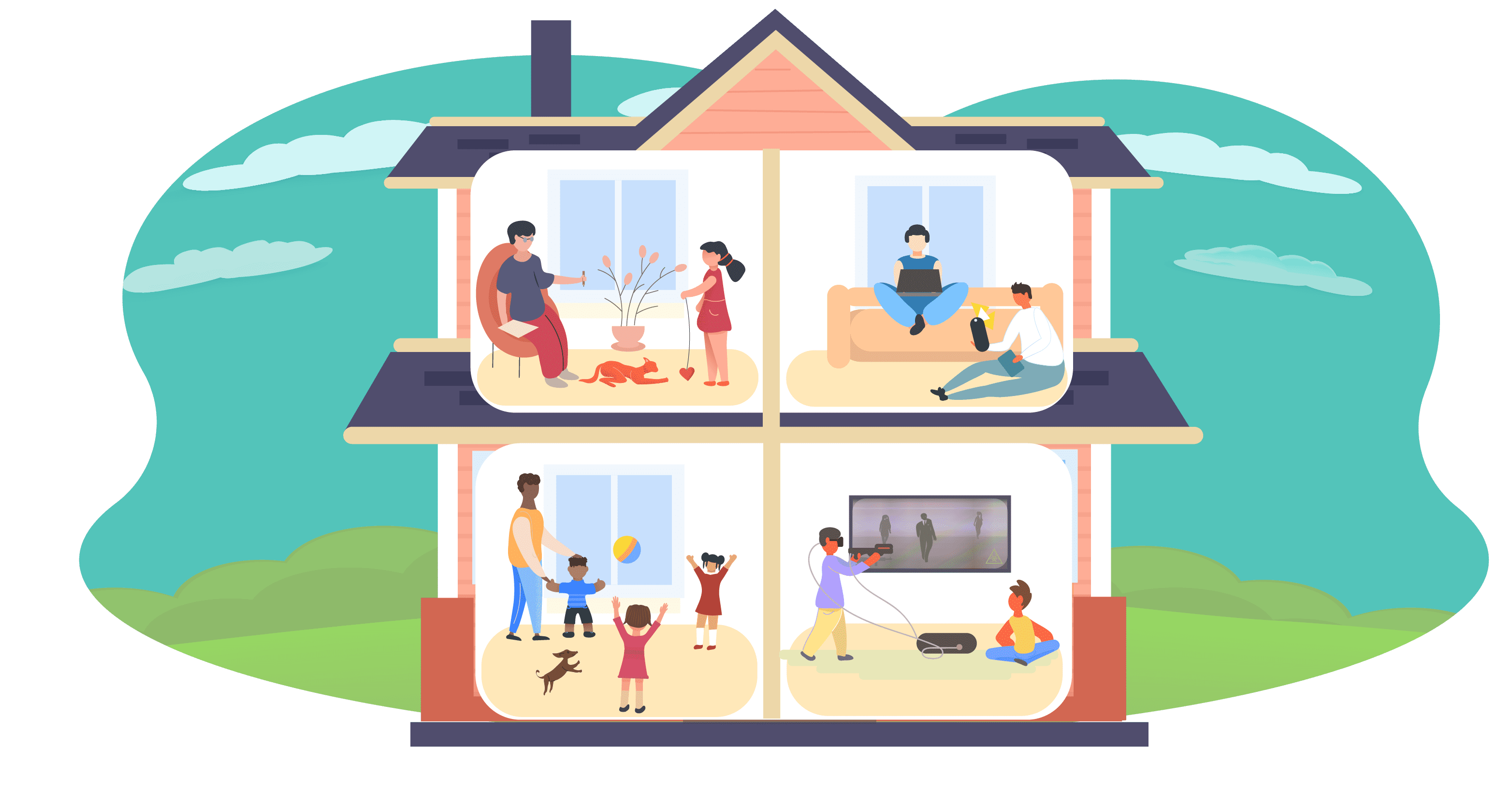 household internet graphic