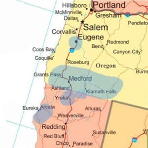 Hunter's service area map